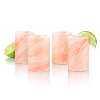 Final Touch Final Touch Himalayan Salt Tequila Shot Glasses, Set of 4, 1.5 oz Each