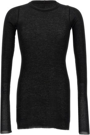 Rick Owens Level T-Shirt - Heren - Longsleeves - Zwart - M - Katoen - Tops