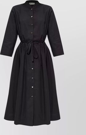 Tory Burch shirt dress with drawstring waist and stand-up collar