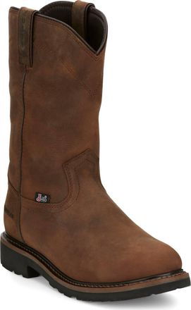 Justin Boots Mens Drywall 10 Waterproof Boot In Whiskey