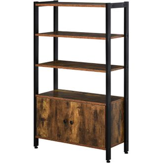 HOMCOM Homcom - Multifunctional Bookshelf Storage Cabinet Bookcase w/ Shelves & Cupboard