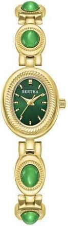 Bertha Sunglasses Rosalie Jade Stone Bracelet Watch in Green at Nordstrom