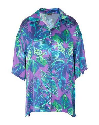 8 by YOOX PRINTED VISCOSE BOWLING SHIRT