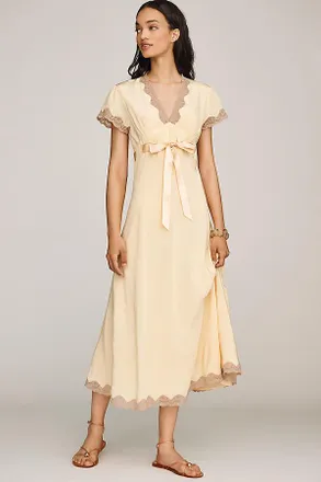 Rixo Marlice Petite Silk Midi Dress
