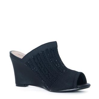 Lauren Lorraine Martha Wedge Sandal in Black at Nordstrom, Size 5.5