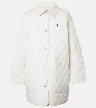 Polo Ralph Lauren Logo quilted corduroy-trimmed coat