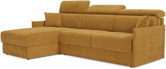 Divani.Store Sof&aacute; esquinero convertible impermeable 232 cm izquierdo amarillo