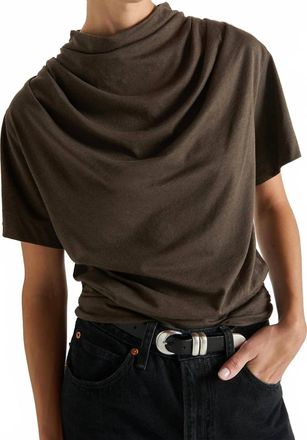Nation Ltd Daryl Cowlneck Tee In Espresso
