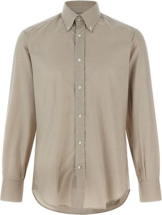Brunello Cucinelli Beige Check shirt