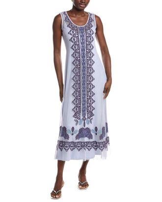 Johnny Was Petite Bitola Mesh Maxi Slip Dress