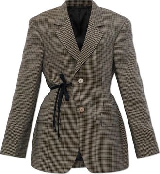 Balenciaga Blazer de Lyocell Bordado - Jackets - Mujer - Marr&oacute;n - S