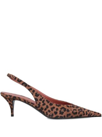 Amina Muaddi 55mm Anok slingback pumps - Brown