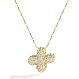 Mint & Lily Pave Bubble Initial Necklace in 18K Gold /Letter X at Nordstrom
