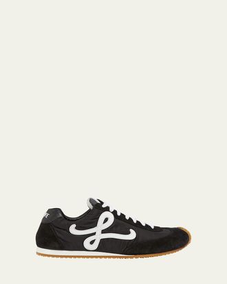 Loewe Flow Runner Suede and Leather Sneakers