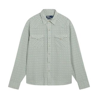 Polo Ralph Lauren Classic-Fit Madras Western Shirt - Heren - Casual Overhemden - Groen - S - Katoen - Overhemden