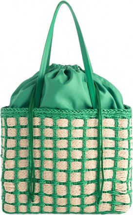 Shiraleah Juanita Tote Bag In Green/tan