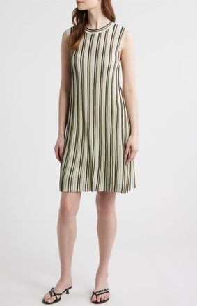 Rag & Bone Victoria Stripe Rib Shift Dress in Blue Multi at Nordstrom, Size Xx-Small