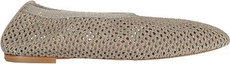 Fabiana Filippi Almond Toe Ballet Flat - Dames - Ballerinas - Beige - 38 EU - Pailletten - Schoenen