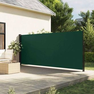 Berkfield Home Retractable Side Awning Dark Green 180x500 cm