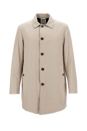 L'Impermeabile Minimalist Cotton Compact Canvas Trench Coat
