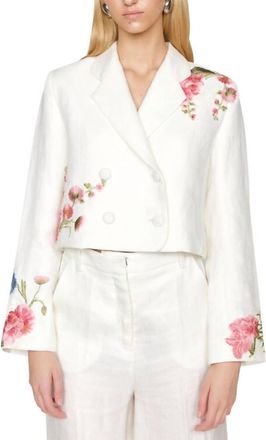 Christy Lynn Carole Crop Jacket In Monarch Embroidery