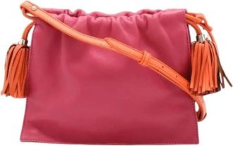 Loewe Pre-owned Cross Body Bags, female, Pink, Size: ONE SIZE Pre-owned Leather Shoulder Bag