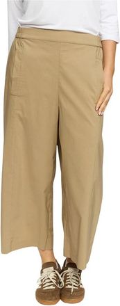 2-Biz Wijde Broeken - Dames - Wijde Broeken - Beige - 2XL - Leer - Broeken