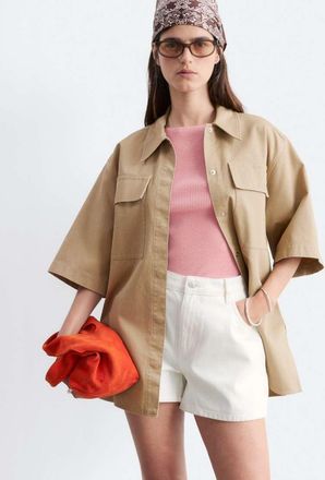 & Other Stories Pantaloncini in denim bianco sporco