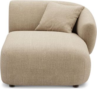 Castlery Auburn Right Chaise Customized, (Washed Chenille) Sand, Machine Washable, Modular Sofa for Living Room, Castlery Brand