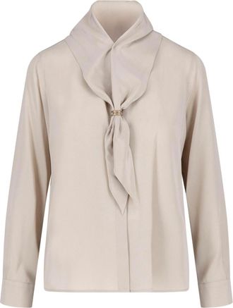 Max Mara Camicia In Seta Con Foulard