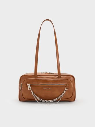 Charles & Keith Atwood Chain Elongated Shoulder Bag