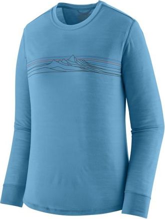 Patagonia L/S Cap Cool Merino Graphic Shirt Merinoshirt f&uuml;r Damen | blau