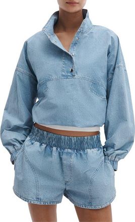 Rag & Bone Miramar Flyweight Snap Placket Popover Top in Shaler at Nordstrom, Size X-Small