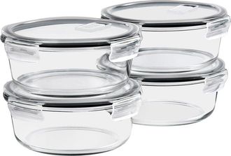 Sorbus Glass Food Storage Containers With Lids - Set Of 4