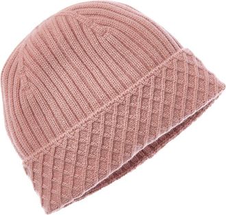 Bruno Magli Diamond Cuff Rib Cashmere Beanie