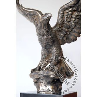 OEM &Aacute;guila - Escultura, Figura Recubierta De Bronce, Realizada Por Un Artista Polaco, Marca Art-dog
