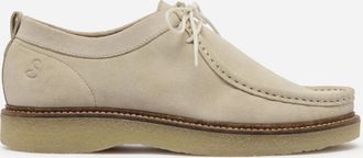 Oliver Sweeney Mens Marana Sand Moccasin Shoes in Ivory Suede - Size UK 11