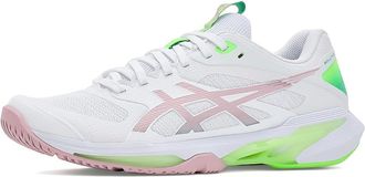 Asics Solution Speed FF 4 Clay Womens Tennis Shoes White/Morganite : 10.5 B - Medium, Synthetic