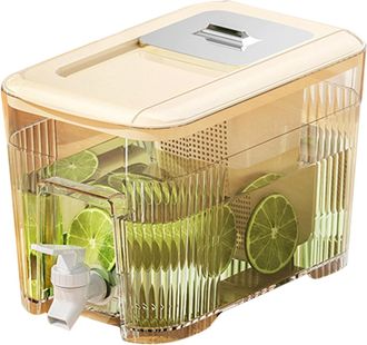OEM Dispensador De Bebidas De 6 L Con Grifo, Dispensador De Agua Para Refrigerador, Botella De Agua Fr&iacute;a Con Tapa, Jarra De Agua Para Refrigerador, Dispen