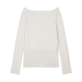 Patrizia Pepe Dames, Truien, Wit, Maat: XS Wol