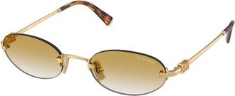 Miu Miu MUA54S 5AK21D Womens Sunglasses Gold Size 51