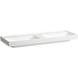 Laufen Laufen - Meda lavabo double, encastrable, 1300x460mm, sans trou