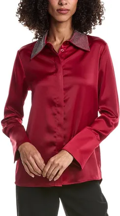 Joseph Ribkoff Rhinestones Collar Top