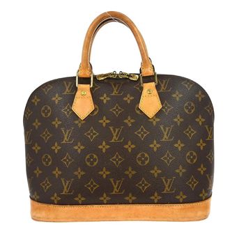 Louis Vuitton Alma Handbag Monogram Canvas Brown Canvas Handbag (Pre-Owned)
