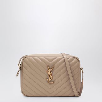 Saint Laurent Beige Lou Camera Bag in quilted leather