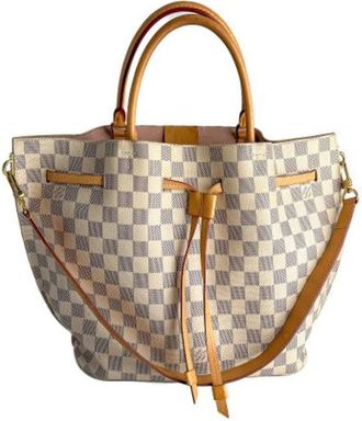 Louis Vuitton Pre-owned Tote Bags, female, White, Size: ONE SIZE Pre-owned Canvas Shoulder Bag