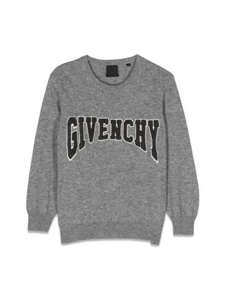 Givenchy Wool-Cashmere Crew Neck Sweater - Gray