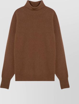 Drumohr ribbed cuffs wool turtleneck sweater