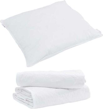 vidaXL Vidaxl - Juego De Edred&oacute;n Con Almohada 2 Pcs Blanco 135 X 200 Cm Plumas