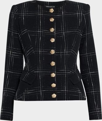 Generation Love Ophelia Tweed Windowpane Jacket